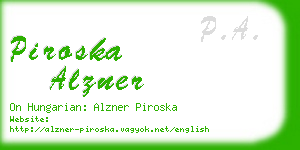 piroska alzner business card